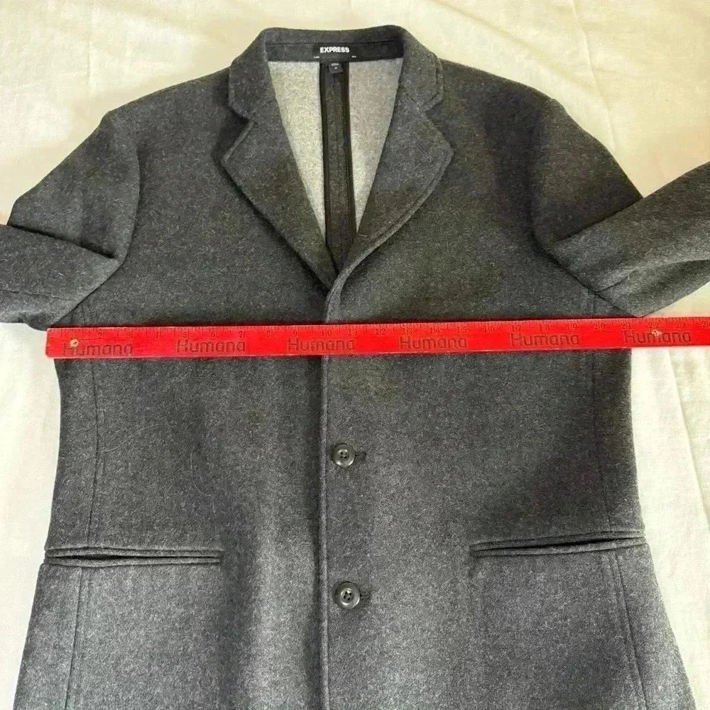 NWOT Express Men’s Slim Blazer Jacket Wool Blend Size Medium Casual Business - Picture 5 of 9